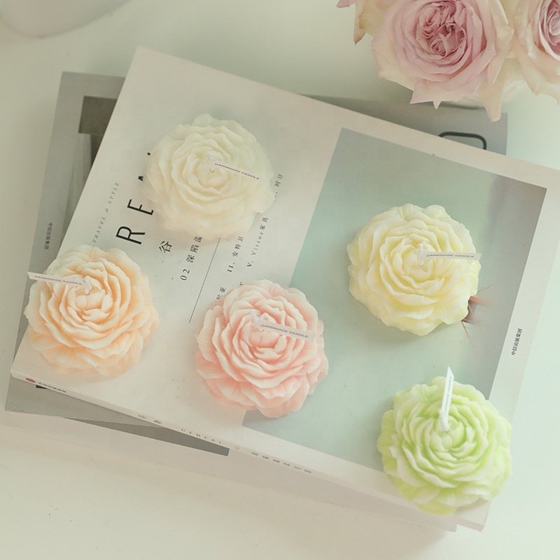 Peony Birthday Candles Soy Wax Candles & Home Fragrance Aromatherapy Soy Creative Carnation Flower Scented Candle