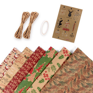 Wrapping Paper Birthday Wrapping Paper Sheets-Recyclable Gift Wrapping Paper Set with Gift Tags & String-Birthday Gift Wrap