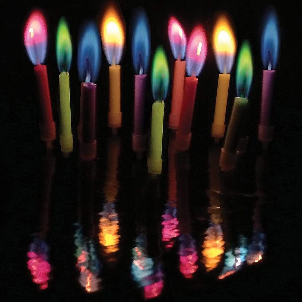 Prompt Delivery Fantastic Six Multi Color Flame Candles Party Candle