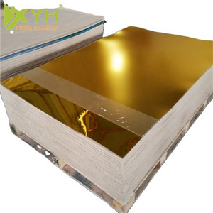 High quality Gold/ Silver 3mm thick glass Mirror acrylic Sheet