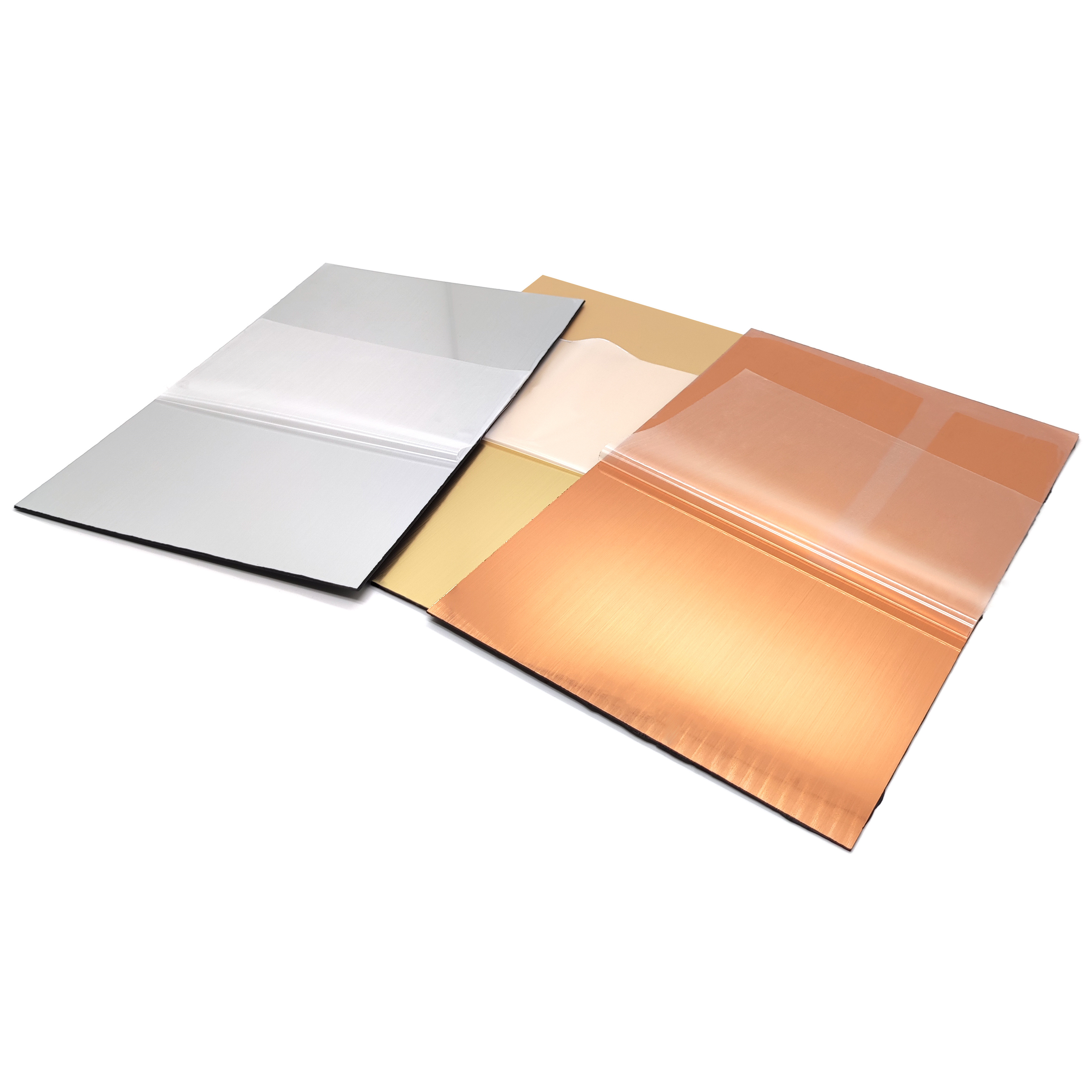 Factory Direct Sale Brushed Silver / Brushed Gold / Brushed Rose Gold Two-color Butadiene ABS Sheet