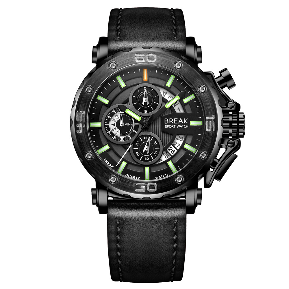 Break 5689 Men Quartz  Sport Watch Men Chronograph Casual Watches