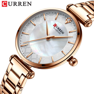 Curren 9072 Luxury Diamond Quartz Watches For Women Charm Girls Business Fashion Stainless Steel Waterproof Ladies Wrist Watches