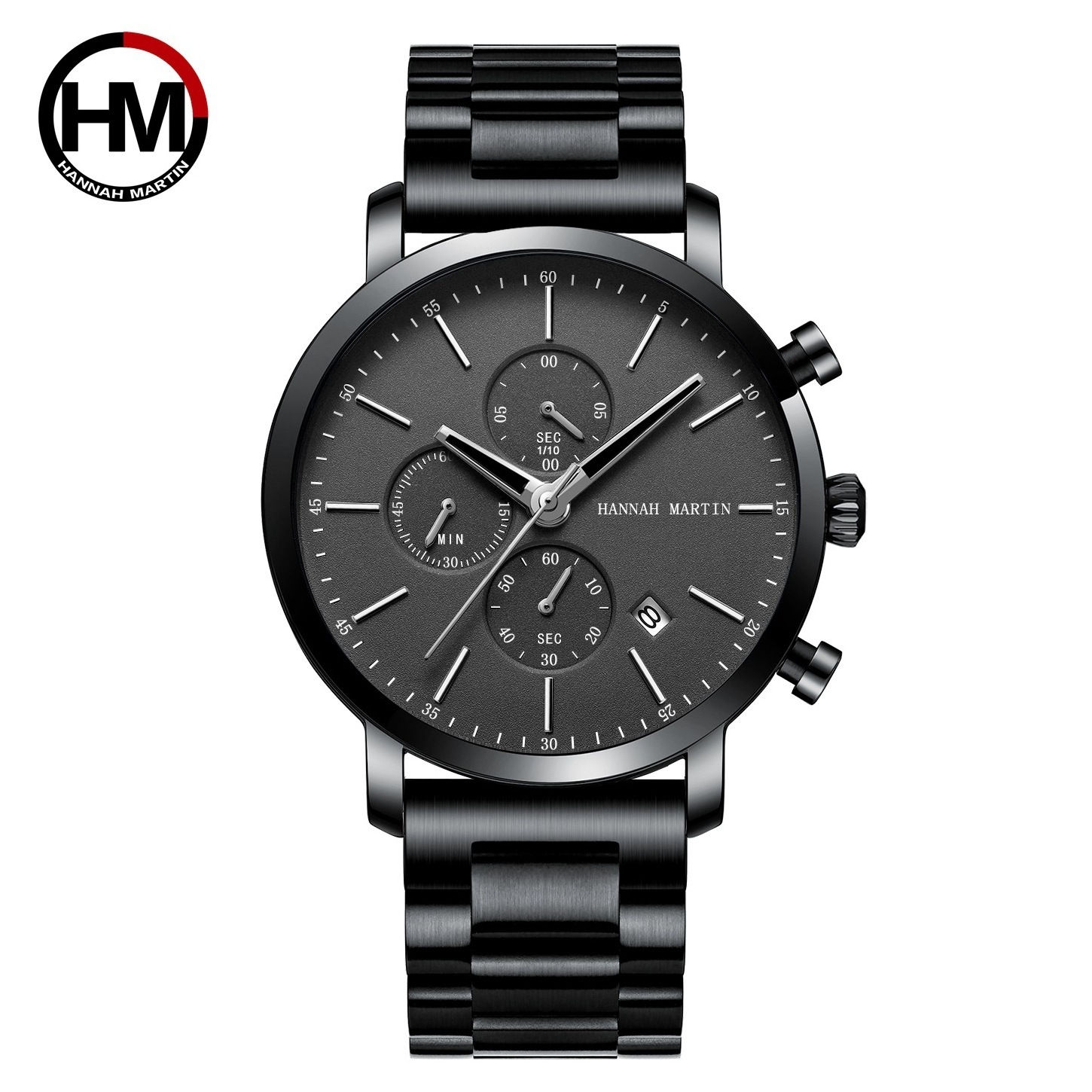 Hannah 109 Three Eyes Six Needle Timing Multifunctional Calendar Watch Men's Tungsten Steel Waterproof Quartz