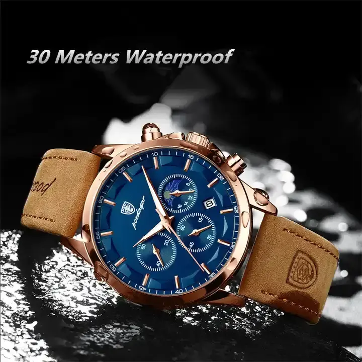 Poedagar P928 Newest Ornate High End Newest Customize Best Selling Waterproof Best Price Men Quartz Watch Stainless Steel Band