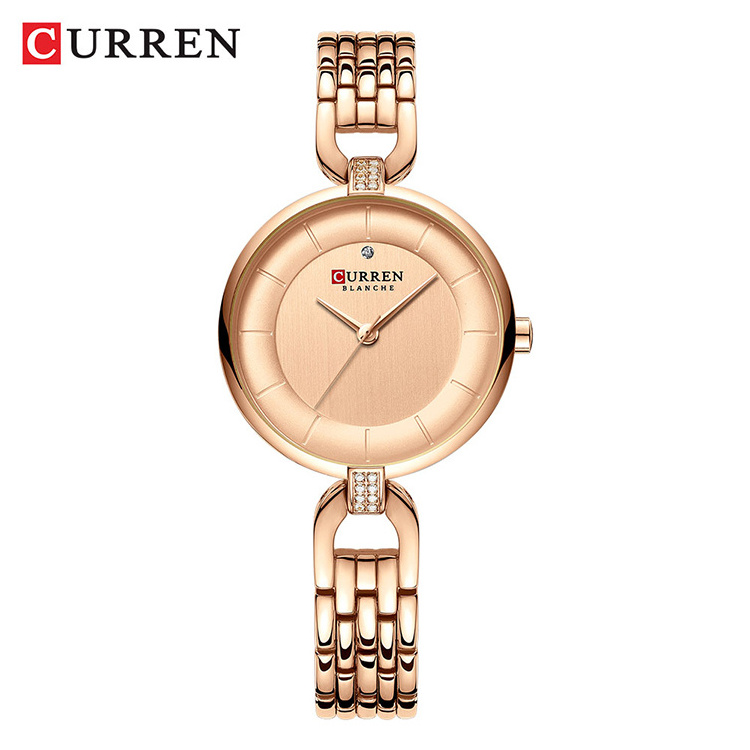 CURREN 9052 Women Japan Quartz Movement Watch Casual Stainless Steel Band  Wrist Watch Ladies Fashion Watches