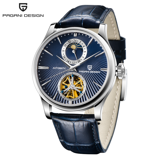 Pagani Design 1656 Relojes Hombre Mechanical Men Wrist Watch Moon Phase Waterproof Watches Automatic