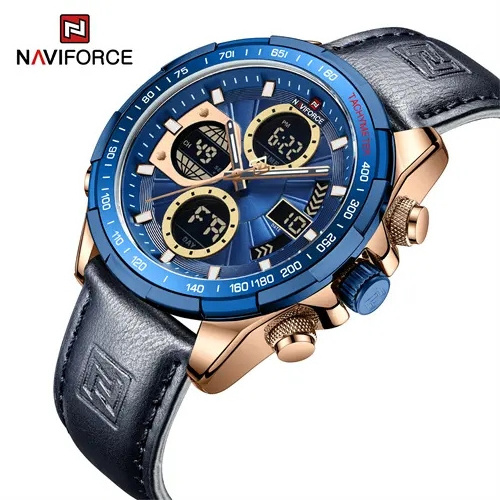 Reloj Naviforce Original Watch 9197 Fashion Digital Quartz Watches Men Luxury Sport Wristwatch Chronograph Dual Display Watch