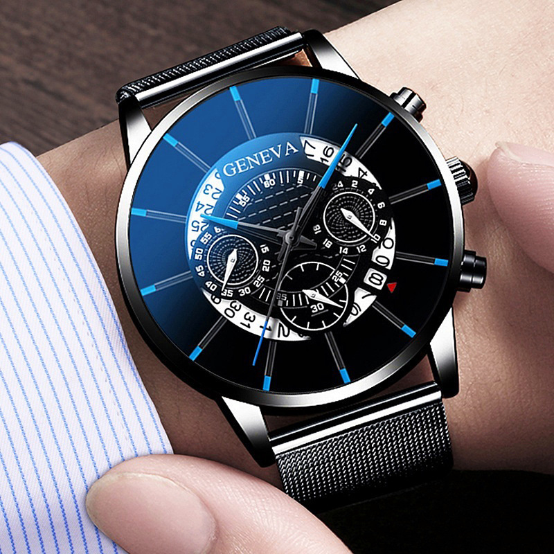 Men's Watch Reloj  Masculino Stainless Steel Calendar Quartz Wristwatch Men Sports Watch Clock for man