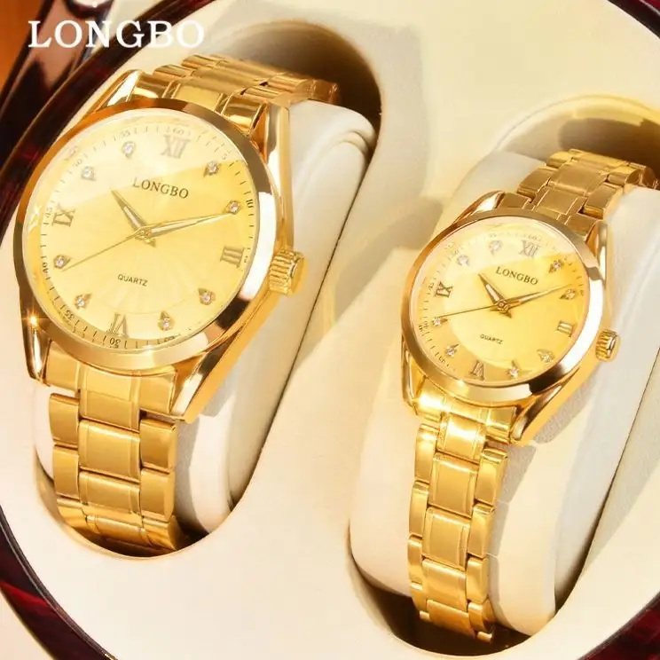 Longbo 83378 Make Your Own Watch Brand Men Stainless Steel Fashion Business Luxury Quartz Watch Couple Watch For Man And Women