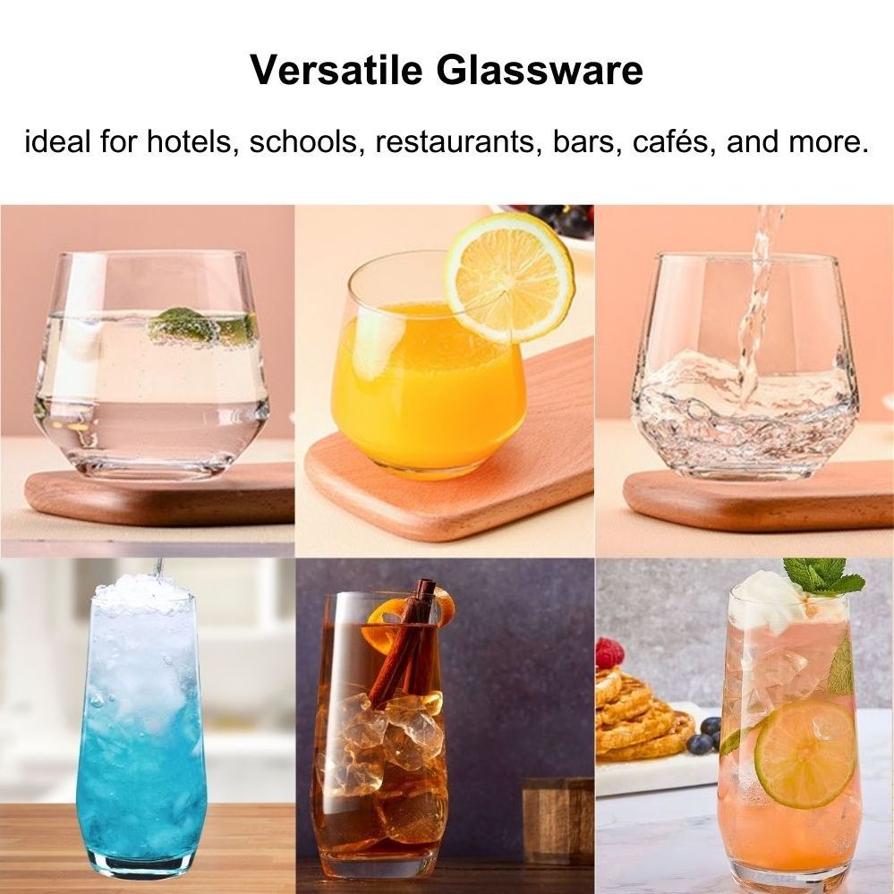 Affordable Tumblers 14oz 390ml Whiskey Glasses for Wine Beer Water Tea Cups Classic Shape Personalized