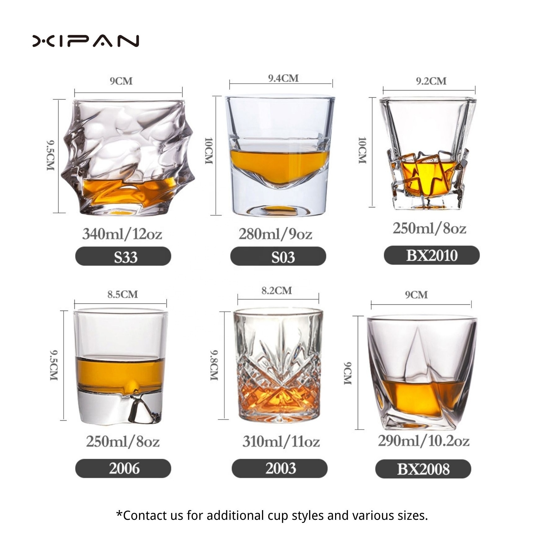 Stocked Handmade Crystal Whiskey Glass Clear Whiskey Glasses Rocks Glass With Competitive Price