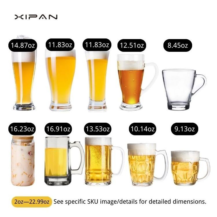 Hot Sale 2024  Can Shape Custom Logo Beer Glasses with Bamboo Lid Classic Gifts for Men 16oz 270ml 300ml Beer Cups Mugs