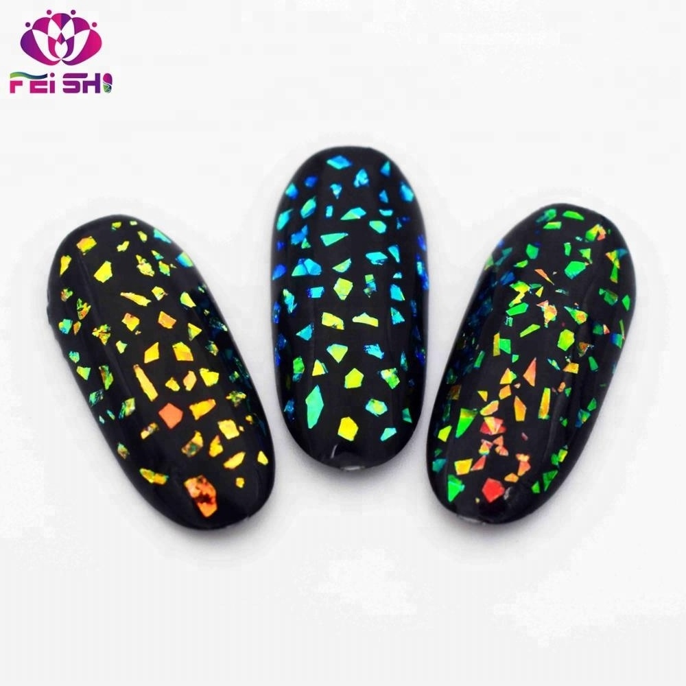 Hot sale peacock chameleon snow flake nail polish pigment powder