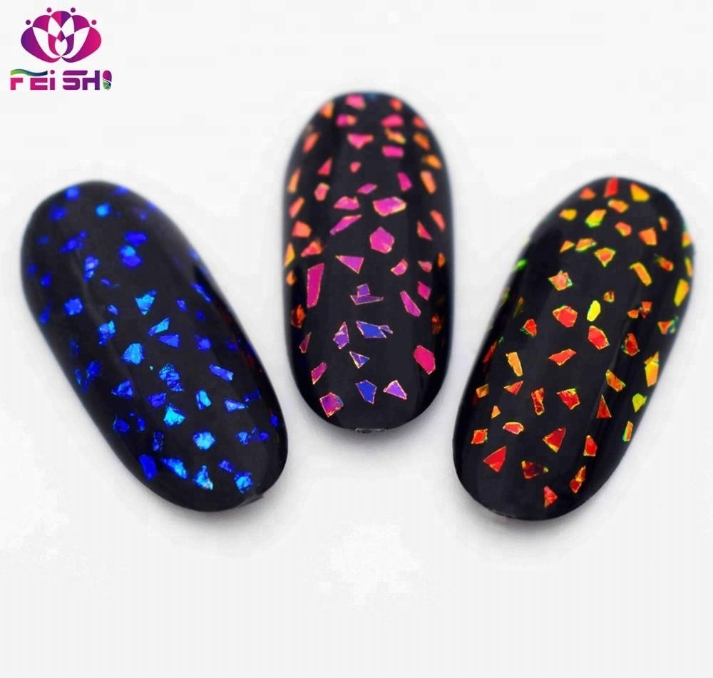 Hot sale peacock chameleon snow flake nail polish pigment powder