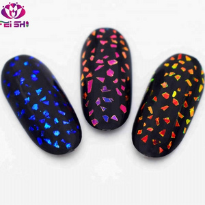 Hot sale peacock chameleon snow flake nail polish pigment powder