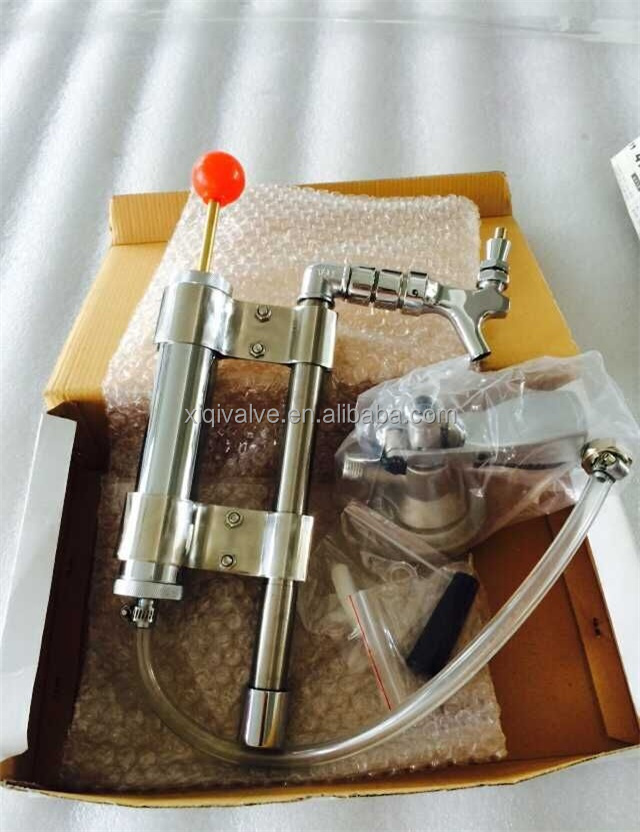 homebrew Manual Beer keg pump floor pump with beer faucet & A type coupler, plate type beer pump unit