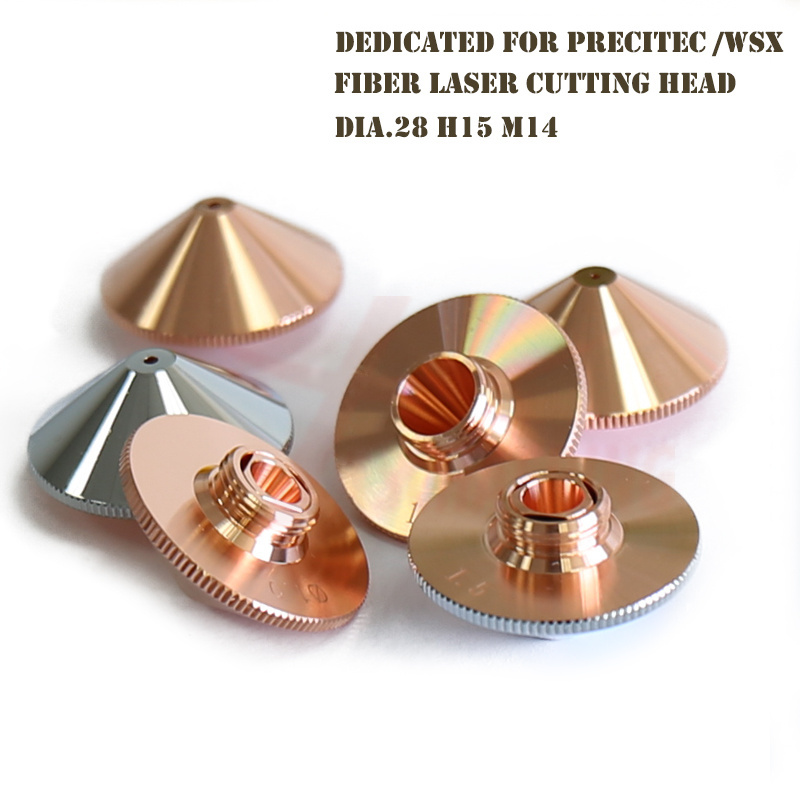 D28 D32 mm copper laser cutting parts laser nozzle for fiber laser cutting machine