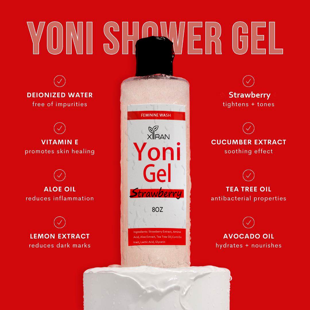 Private Label 100% Natural Feminine Yoni Wash Gel Strawberry Balances Ph Eliminate Odor Vaginal Gel Intimate Wash