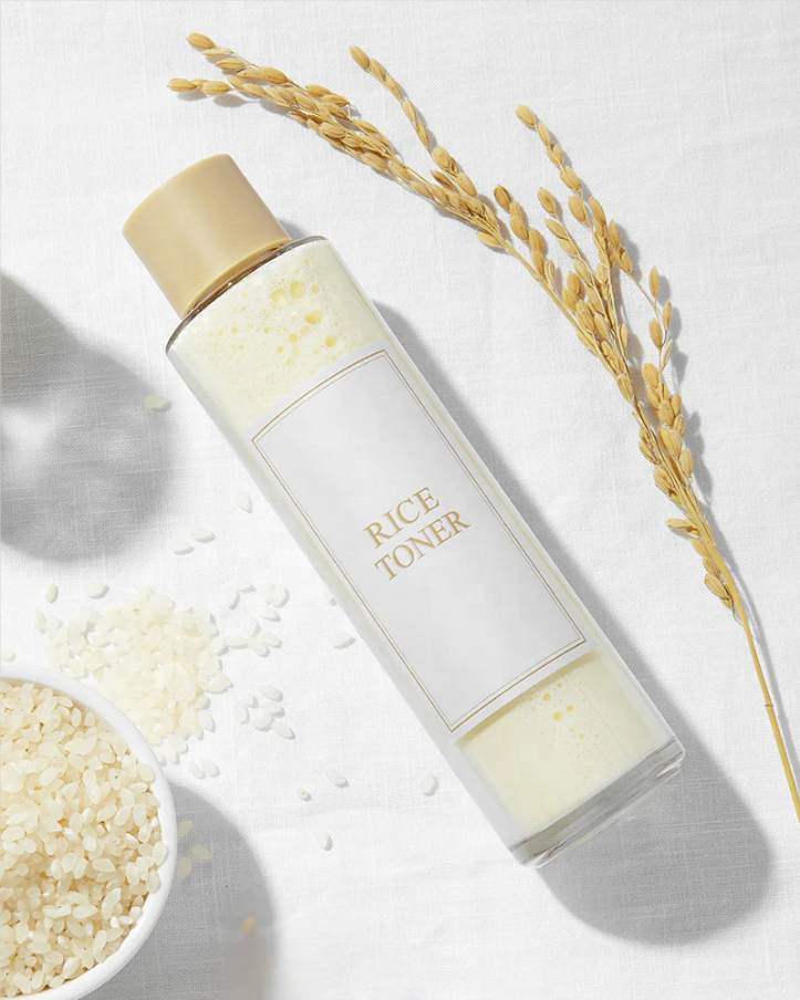 Private Label Korea White Rice Serum Skin Brightening Fade Dark Spots Rice Water Spray Face Mist Wholesale Hydrating Face Toner