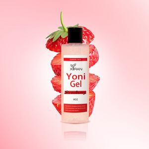 Private Label 100% Natural Feminine Yoni Wash Gel Strawberry Balances Ph Eliminate Odor Vaginal Gel Intimate Wash