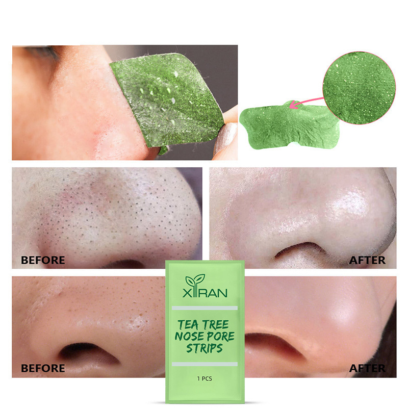 Factory Bulk Price Customized Tea Tree Nose Strips Private Label Deep Cleansing Blackhead Remover Nose Strips Peel off Mask