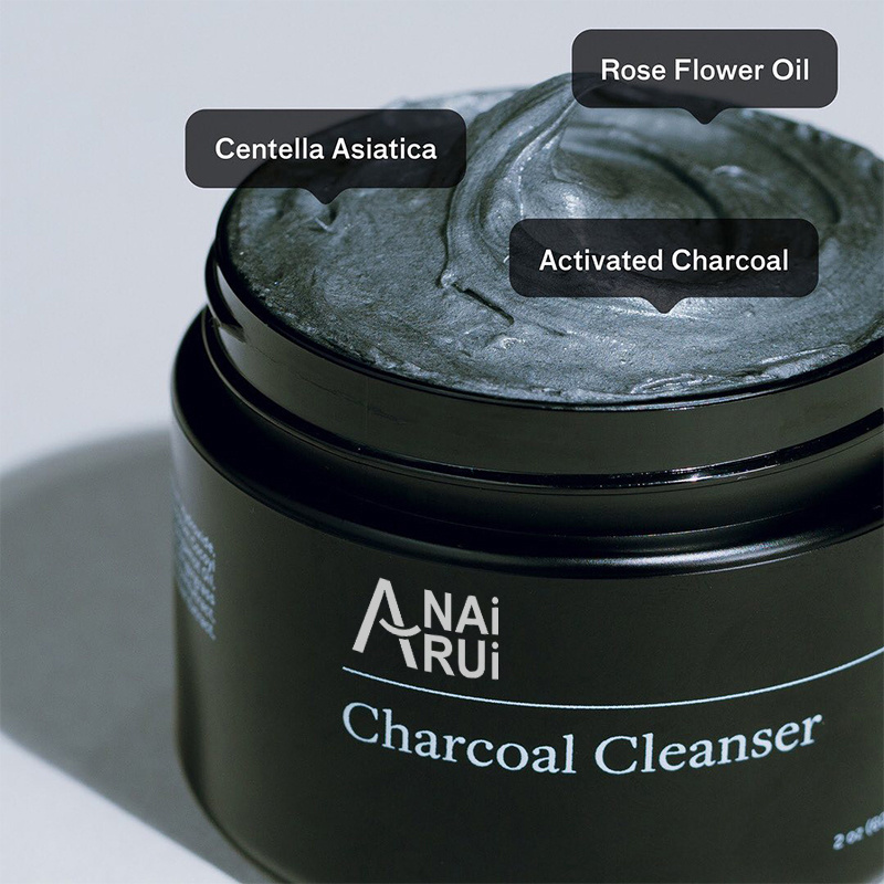 Private label Charcoal Men face Wash Removes Gunky Oil Clean Pores Natural Centella Anti-inflammatory Facial Cleanser