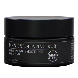 In Stock Men Facial Cleansing Exfoliating Rub With Charcoal And Green Tea Remove Acne Scars And Dark Spots  Men Facial Scrub