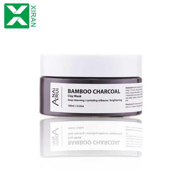 Black Bamboo Charcoal Mud Face Mask Brightening Organic Activated Charcoal Clay Mask