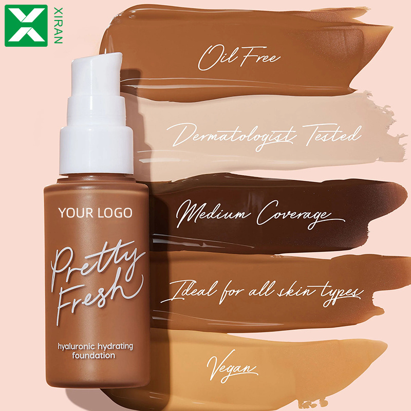 Custom Full Coverage Matte Makeup Foundation Waterproof HD Private Label Foundation For Black Women