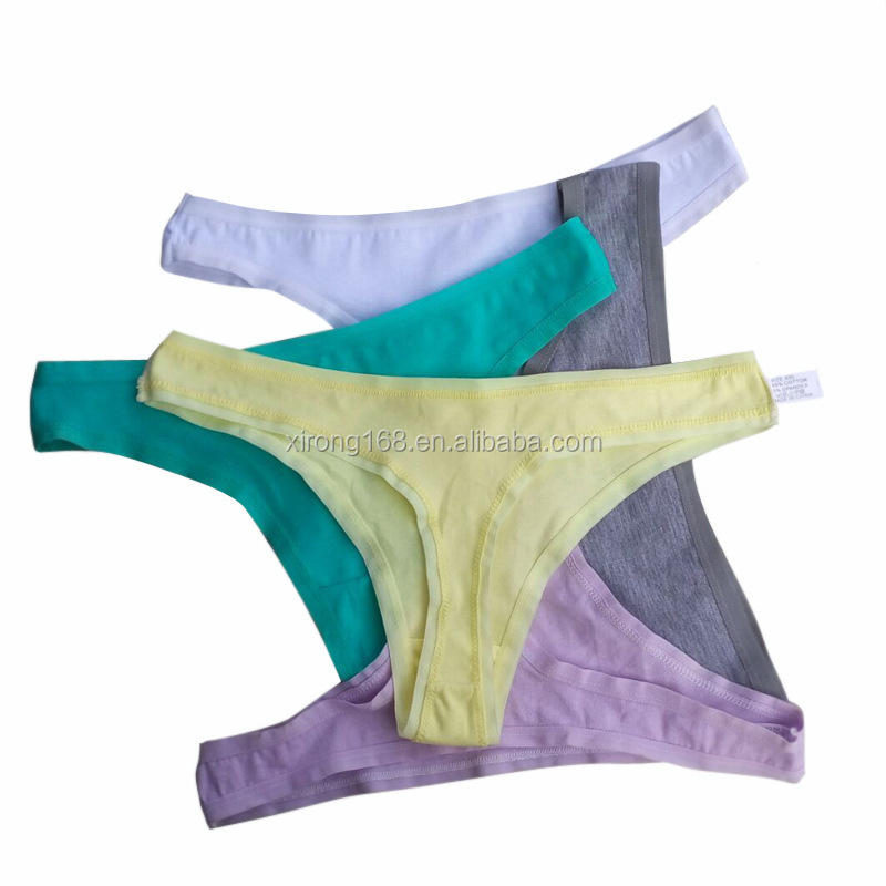 Hot Sale Sexy Women Underwear High Quality Cheap Price Solid Color Low Rise Cotton Panties Mature Bandage Thongs for Girls