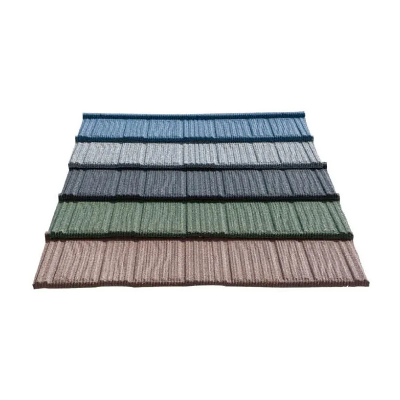 Metal roofing tile Aluminum metal shingle for stone steel roof tiles