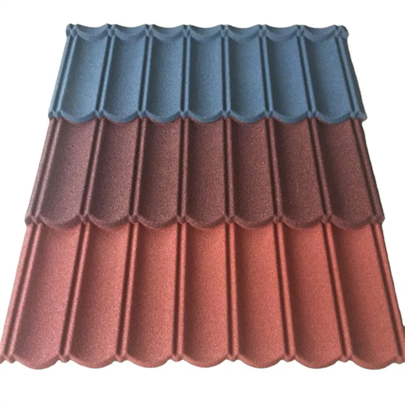 Metal roofing tile Aluminum metal shingle for stone steel roof tiles