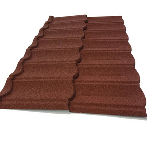 Metal roofing tile Aluminum metal shingle for stone steel roof tiles