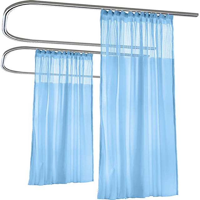 Hospitals Antibacterials Waterproof Flame Retardant Polyester Medical Curtain Track Hospital Curtain