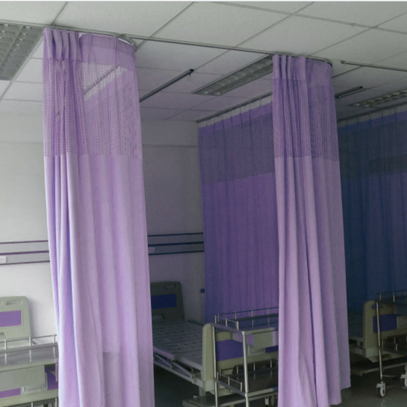 Hospitals Antibacterials Waterproof Flame Retardant Polyester Medical Curtain Track Hospital Curtain