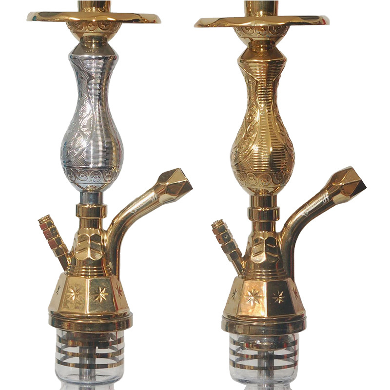 Modern Design Portable Zinc Alloy Plated Golden Color Egyptian Khalil Mamoon Shisha Hookah