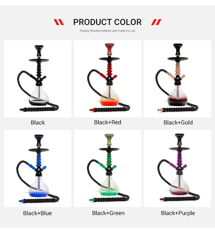 Yiwu Wholesale Smoke Pot Disposable Shisha Portable Glass Acrylic Germany Pipe Hookah