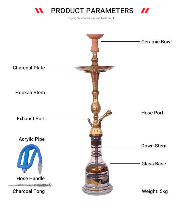 Premium Quality Large Supply Ability Available Customized Shisha Stainless Steel Hookah