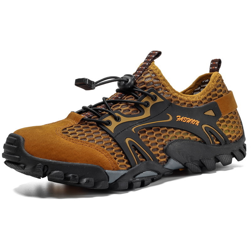 Large Size Comfortable Composite Sole Trekking Rock Climbing Sports Shoes Men Breathable Lace Up Casual Outdoor Hiking Shoes