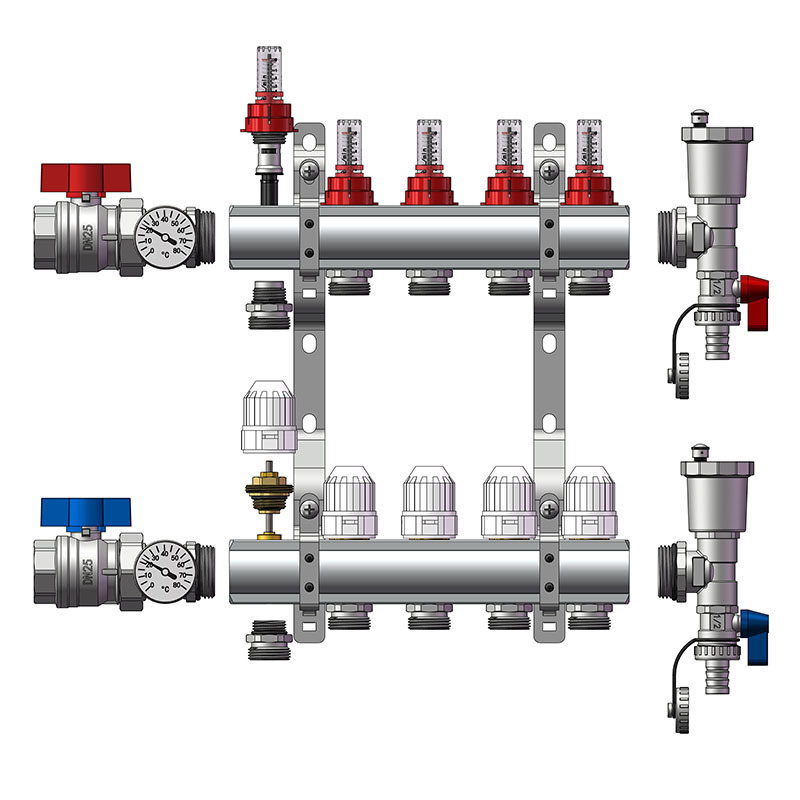 floor heating brass manifolds