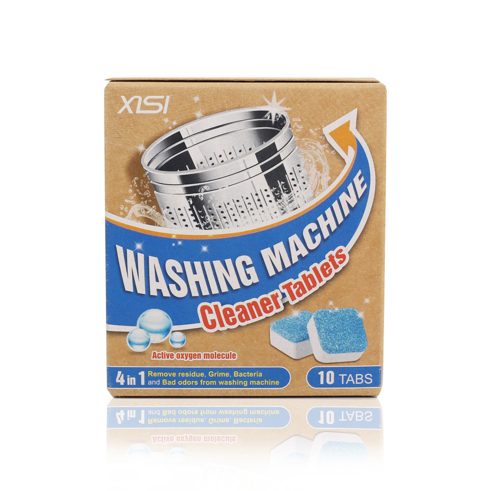 Custom Logo Package Washing Machine Drum Cleaner Deep Cleaning Remove Stain Washing Machine Cleaner Effervescent Tablets