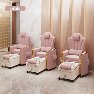 Modern Luxury Beauty Pink Black Pedicure Manicure Chair Lay Down Spa Pedicure Chair For Nail Tech Salon