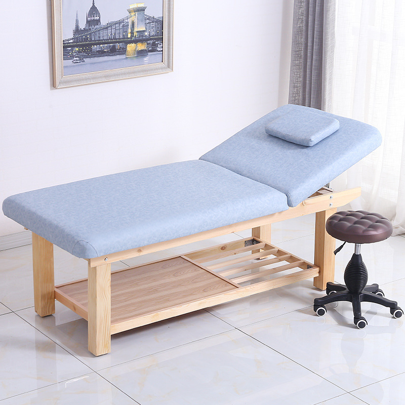 Hot selling cheap solid wood beauty bed multifunctional head treatment bed physiotherapy massage bed with hole for beauty salon