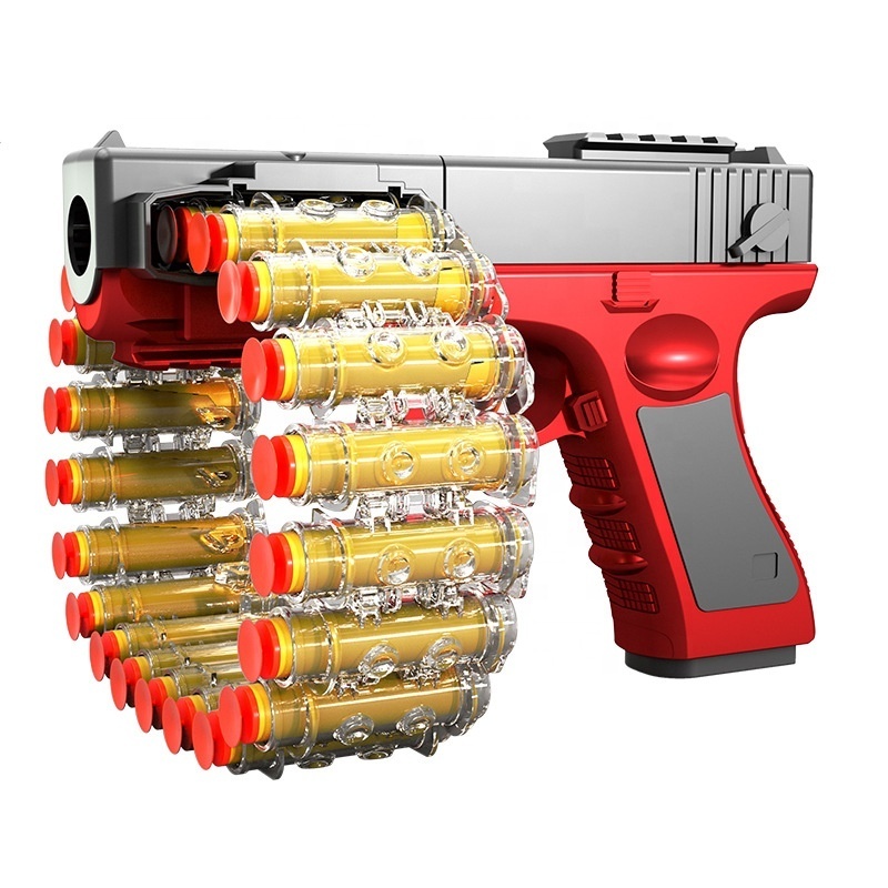 Soft Bullet chain Gun Building Block Assembly Gun DIY Kid Boy Imagination train Dual Mode Battle Heavy Machine toy pistol