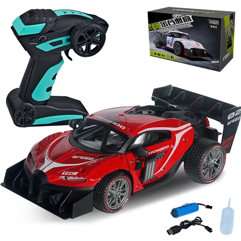 2.4G 1/16 Alloy Spray RC Car 4wd Remote Control Drift Car Toys kids Gift High Speed Electric Vehicles For Adults