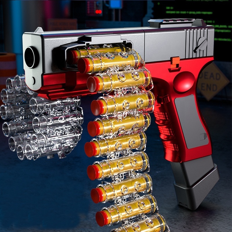 Soft Bullet chain Gun Building Block Assembly Gun DIY Kid Boy Imagination train Dual Mode Battle Heavy Machine toy pistol