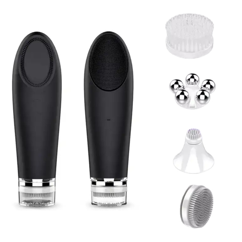 2024 New Arrival Skin Care Device Waterproof Soft Silicone Face Washing Brush Facial Massager Electric Cleansing Brush