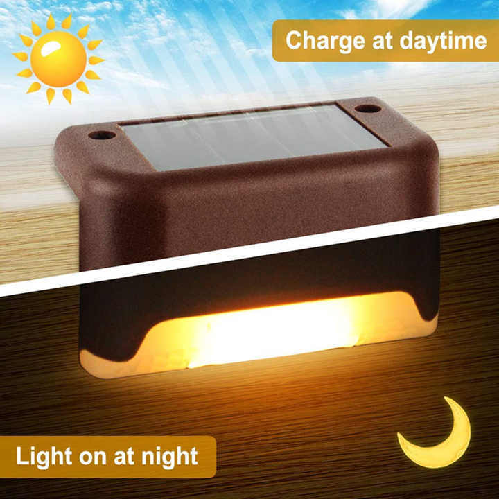 Outdoor Solar Lights Waterproof Solar Stair Lamps Garden Night Lights LED Garden Path Lamp