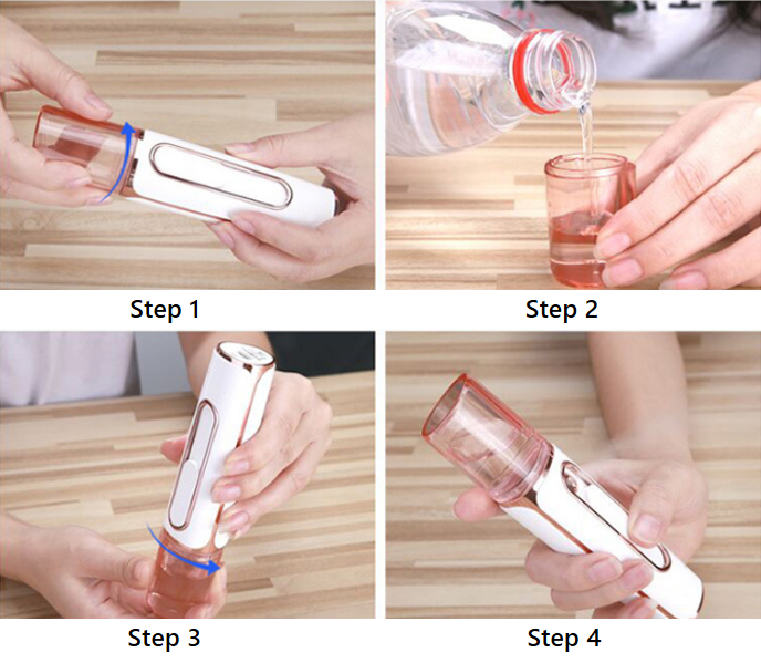 Portable Skin Care Emergency Charging Power bank Moisturizing Spray Double Hole Moisturizing Face Spray Nano Face Spray